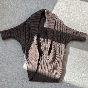 Express Cozy Brown Cable Knit Sweater